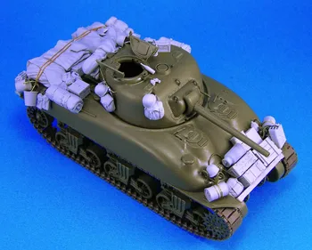 1/35 Ölçekli Boyasız Reçine Kiti paketi İKINCI dünya savaşı Sherman M4A1 (DAHİL DEĞİLDİR tankı)