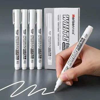 1 adet Beyaz işaretleyici kalem Alkol Boya Yağlı Su Geçirmez Lastik Boyama Grafiti Kalemler Kalıcı Jel Kalem Kumaş Ahşap Deri İşaretleyici