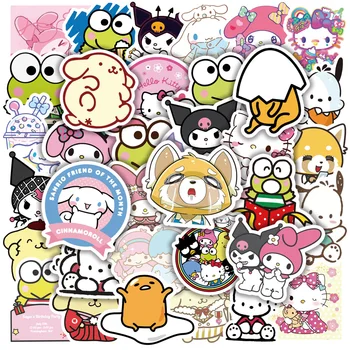 10/30/50 adet Karışık Sanrio Kuromi Pochacco Çıkartmalar Hello Kitty Cinnamoroll Çıkartması Dizüstü Kaykay Bavul Araba Sticker Çocuklar için
