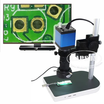 100X1080 P HD HDMI Sanayi Video Mikroskop Kamera Seti Sistemi + C-Mount Lens PCB SMD SMT Tamir Muayene Aracı