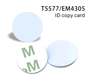 125khz RFID EM4305 T5577 Yapışkanlı Etiket Bozuk Para Kartı Yeniden Yazılabilir Kopya Klon Kartı Çapı 25mm