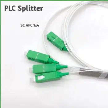 1X4 PLC SC / APC SM Tek Modlu 0.9 mm G657A1 LSZH 1m FTTH Fiber optik sıyırıcı Yüksek Kaliteli fiber Konektörü 1*4 SC APC
