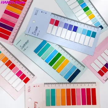 200 Yaprak Renkli PET Su Geçirmez Yapışkan Notlar dizin Sekmeleri Yazılabilir Dosya Sekmeleri Bayrakları Sayfa İşaretleyiciler Etiketleri Okul Ofis Malzemeleri