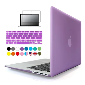 3 in1 Mat Kılıf Apple macbook Hava Pro Retina 11 12 13 15 inç Koruyucu İçin Mac kitap 11.6 13.3 15.4 sert laptop çantası