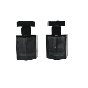30ml Boş Cam Parfüm ambalaj şişesi Poligon Sprey Basın Pompası Doldurulabilir Taşınabilir Kozmetik Ambalaj Kabı 10 adet / grup