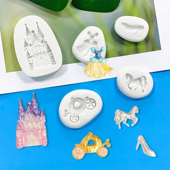 5 ADET Minyatür Prenses Seti-Silikon Kalıplar