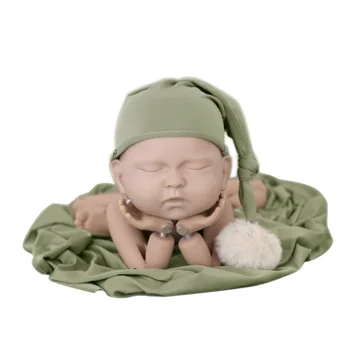 50x160cm Bebek Battaniye Şapka Fotoğraf Prop Hediyelik Eşya Bebekler Seyahat Yenidoğan Bebek Yatak kundak battaniyesi