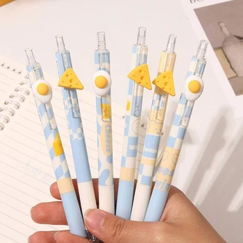 6x0. 5mm Nötr Kalemler Geri Çekilebilir jel mürekkep kalemi Pürüzsüz Yazma Kalemler Günlük Kaydı için Y3NC