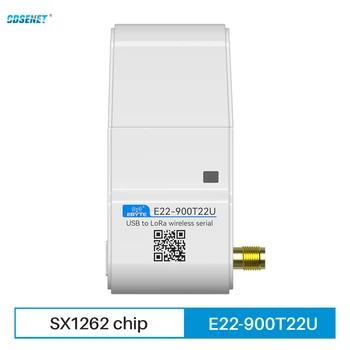 868.125 MHz 915MHz SX1262 Lora Kablosuz Modülü CDSENET E22-900T22U Anten ile 22dbm LBT RSSI Uzun Mesafe 5Km USB Düşük Güç