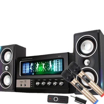 Ahşap 2.1 Subwoofer Kablosuz Stereo K Şarkı Hoparlör Bilgisayar Ses Ev sinema sistemi TV Bluetooth Hoparlörler Uzaktan Kumanda İle