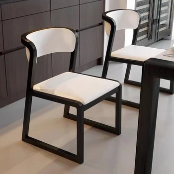 Ahşap Yemek Salonu Sandalye Bilgisayar Oturma Modern Ofis Kadife Sandalyeler Deri Cep Muebles De La Sala Ev FurnitureWXH35XP