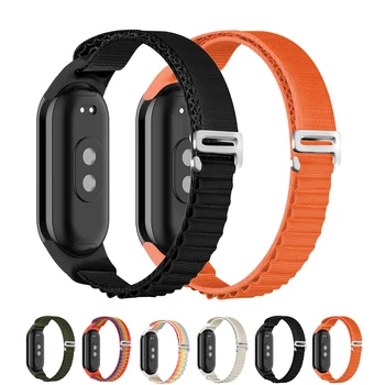Alp Naylon Kayış Xiaomi Mi Band İçin 8 Spor Döngü Bilezik Miband 8 Yedek Bant Watchband Xiaomi İzle Aksesuarları