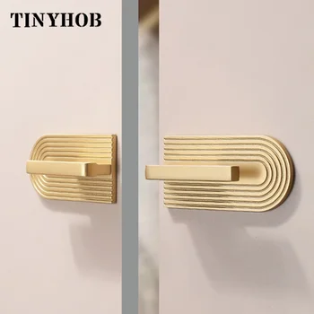 Altın Dolap Kapı Kolu Modern Minimalist dolap kapağı Topuzu Çekmece Kolları Ayakkabı dolap kulpu Mobilya Kolu
