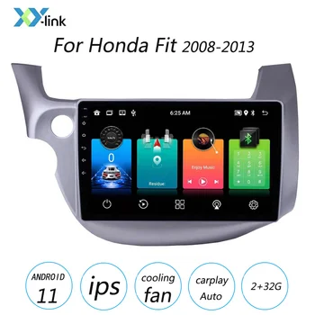 Android 11 Dvd Multimedya Oynatıcı 10 İNÇ Ekran Honda FIT 2008-2013 İçin Gps Navigasyon Araba Radyo Video Ses Yok 2Din