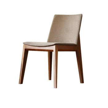 Aolıvıya Resmi Yeni İskandinav Yemek Sandalyesi katı ahşap yemek sandalyesi Deri Kumaş Modern Basit Eğlence Ev Moda Kombinasyonu