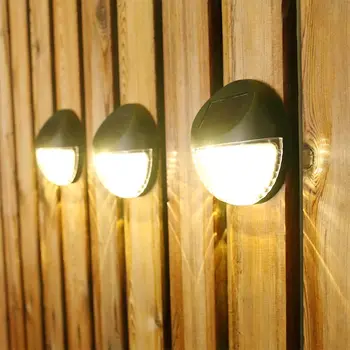 Açık güneş ışıkları güneş LED ışıkları açık merdiven ışıkları peyzaj duvar ışıkları su geçirmez çit duvar merdiven LED güneş ışıkları