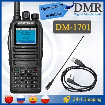 Baofeng DM - 1701 Walkie Talkie Açık GD77 DMR Radyo Dijital Analog UHF VHF 5 W Çift Zaman Yuvası Tier1 Tier2 DM1701 Yükseltme DR-1801