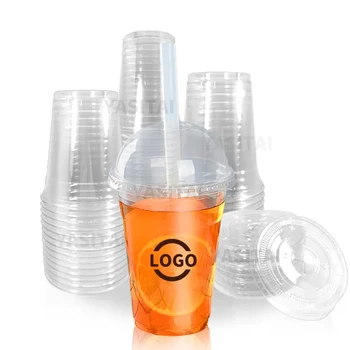 C360-C1 10000 adet / kutu 360ml özel logo Boba Bardağı Milktea Bardak Şeffaf 95mm Fincan Ağız Plastik Kabarcık çay bardağı Çay Dükkanı için