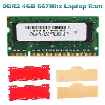 DDR2 4GB Dizüstü Bilgisayar Ram Bellek + soğutma yeleği 667Mhz PC2 5300 SODIMM 2RX8 200 Pins Intel AMD Dizüstü Bilgisayar Belleği