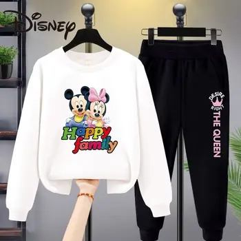 Disney Mickey Mouse Çocuk Giysileri Kız Takım Elbise Yaz Takım Elbise İnce 2023 Yeni Yaz Bebek Karikatür Giyim Kızlar için