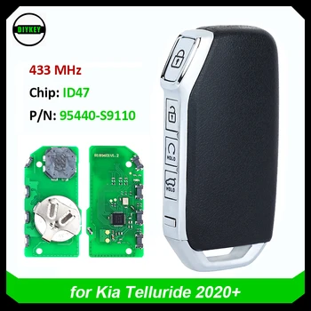 DIYKEY 3 Düğme Anahtarsız akıllı anahtar Fob Kia Telluride 2020 + 433.92 MHz FSK NCF2951X ID47 ÇİP 95440-S9110