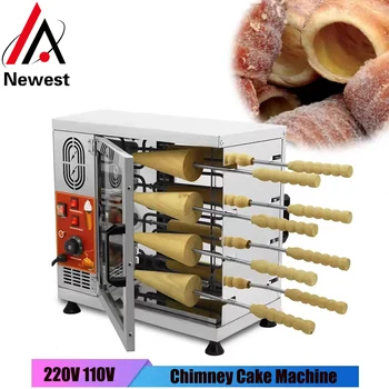 Dumansız Fierce Yangın Elektrikli Dondurma Koni Makinesi Ticari Kurtos Kalacs Pişirme Fırını Ekmek Barbekü Makineleri CE İle