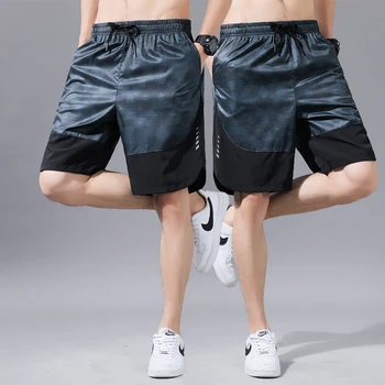 Erkek Hızlı Kuru Koşu SPOR Şort Yeni 2023 Yaz Rahat Klasik Marka Erkek Siyah Pantolon Pantolon