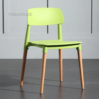Ev Masası yemek sandalyeleri Restoran İskandinav Eğlence Yetenek Sandalye Ev Mobilyaları Tek Yaratıcı Plastik Arka Yemek Sandalyesi