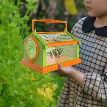 Ev Şekli Katlanabilir Taşınabilir Kelebekler Kafes Kelebekler Örgü Teraryum Habitat Net Kutu Bahçe Malzemeleri