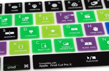 Final Cut Pro X Kısayol tuşu Kısayol Silikon Klavye Kapak Tuş Takımı Cilt için Macbook Pro 13