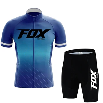 Foxxamo erkek Bisiklet Kıyafetleri Giymek Daha İyi Gökkuşağı Takım Bisiklet Jersey Kısa Kollu Bisiklet Giyim Yaz Yol Bisikleti Setleri
