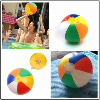 Gökkuşağı Renk Yaz İyilik Açık Çocuk Oyuncakları Su Oyunu Balon PVC Balonlar Yüzme Havuzu Oyun Şişme Plaj Topu