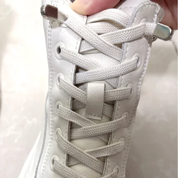 Hiçbir Kravat Düz Yürüyüş Koşu Ayakkabı Dantel Elastik Ayakabı Açık Eğlence Sneakers Hızlı Güvenlik Düz Ayakkabı Bağı Çocuklar Yetişkin Tembel Danteller