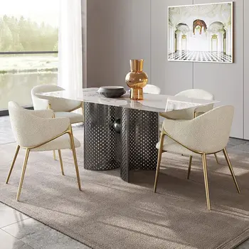 Iskandinav Modern yemek masası sandalyesi Masa Lüks Ofis Tasarımcısı yemek masası sandalyesi Mutfak Salonu Odası Chaises Salle Yemlik Dekorasyon
