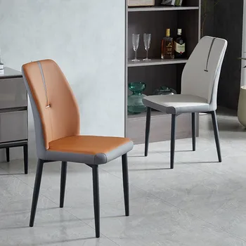 Iskandinav Modern yemek masası sandalyesi Ofis Deri Soyunma Lüks yemek sandalyeleri Tasarımcı Mutfak Sillas De Comedor Ev Mobilyaları