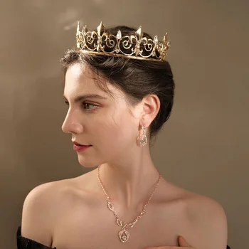 Itacazzo Düğün Taç saç süsü Gelin Şapkalar Barok Rhinestone Prenses Tiaras Doğum Günü Kraliçe Parti Diadem