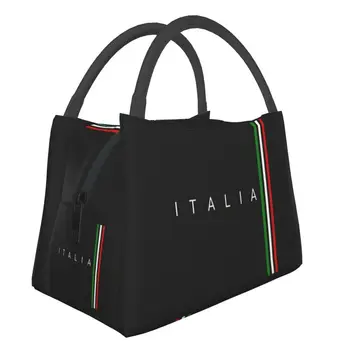 Italya Bayrağı Termal Yalıtımlı Öğle Yemeği Çantaları Kadın İtalya Katar Taşınabilir yemek kutusu İş Seyahat Depolama Yemek yiyecek kutusu