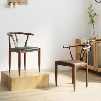 İskandinav Sandalye Arkalığı Modern Basit Masa Tek Ana Sandalye Ev Kol Dayama Tabure çay masası Yeni çin yemek sandalyesi