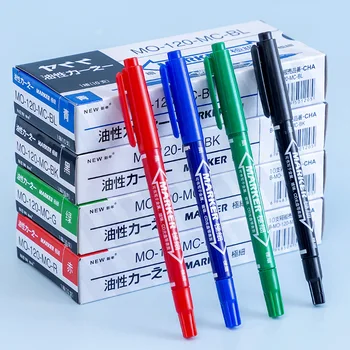 İşaretleme kalemi Yağ Bazlı Hızlı Kuruyan Büyük Kapasiteli Çift Kafa işaretleme kalemi Su Geçirmez Sanat Malzemeleri Renk Ofis Okul Malzemeleri