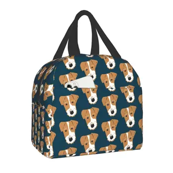Jack Russell Fox Terrier Yalıtımlı Öğle Yemeği Çantası Kadınlar için Okul Köpek Lover Sıcak Soğutucu Termal yemek kabı Taşınabilir Piknik Çantaları