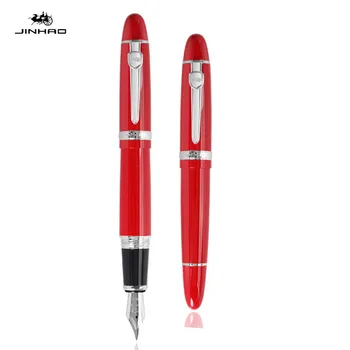 JİNHAO 159 Kırmızı Üstün İş Dolma Kalem Yeni Kalın Hediyeler Süslemeleri Ofis Çalışma Öğrenci Öğretmenler İçin Kullanarak