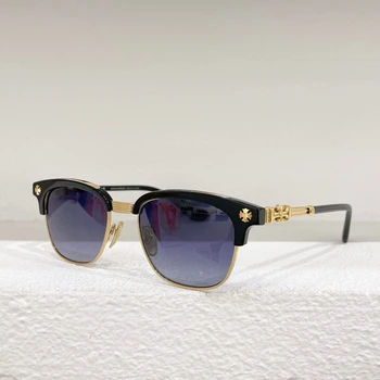 Kişilik optik asetat metal kare küçük çerçeve güneş gözlüğü Moda retro tarzı güneşlik güneş gözlüğü kadın uv400 gözlük