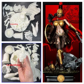 LindenKing 1/8 1/6 3D Baskı Garaj Seti GK Modeli Spartan Kadın Figürü Boyasız Beyaz Film Koleksiyonları Ressamlar için A288