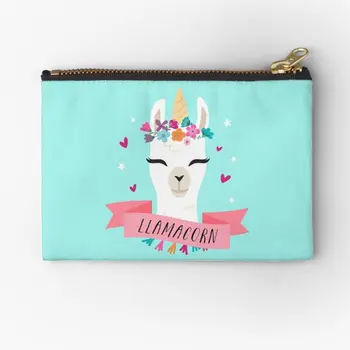 Llamacorn Büyülü Lama Unicorn fermuarlı torbalar Cep Erkek Külot Para Para Depolama Cüzdan Iç Çamaşırı Saf Küçük Anahtar Ambalaj