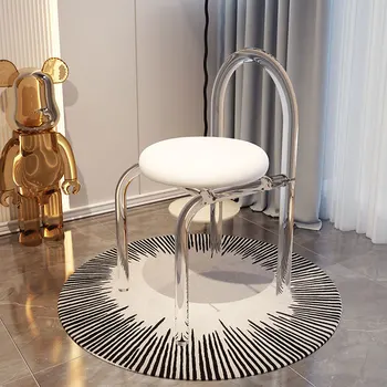 Lüks Salon yemek sandalyeleri Taşınabilir Mobil Komple Mutfak Yemek Sandalyesi Ergonomik Plastik Tabouret Açık Oturumları Mobilya