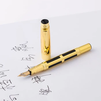 Metal dolma kalem İridyum Ucu 0.5 mm kaligrafi kalemi Vintage Hediye Kalem Yazma Kırtasiye Yönetici Ofis Okul Malzemeleri