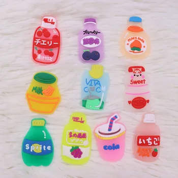 Mix 50 Adet Mutlu Meyve yoğurtlu içecek PVC Çocuk Kız Ayakkabı Takılar Aksesuarları DIY Croc Jıbz Bilekliği Ayakkabı Dekorasyon Toka Takunya