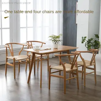 Modern Ahşap yemek sandalyesi Ofis Lüks Eğrisi Mutfak Minimal yemek sandalyesi Rahat Bekleme Cadeiras De Jantar Dekorasyon