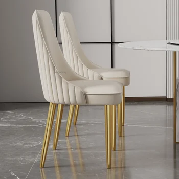 Modern Minimalist yemek sandalyesi ev mobilyaları ışık lüks deri sandalye tasarım sandalye İskandinav yemek sandalyeleri oturma odası için