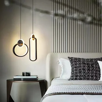 Modern Stil Kapalı Led 3 renk Dimmiable kolye ışık Oturma odası yatak odası dekoru iç mekan aydınlatması asılı lamba avize
